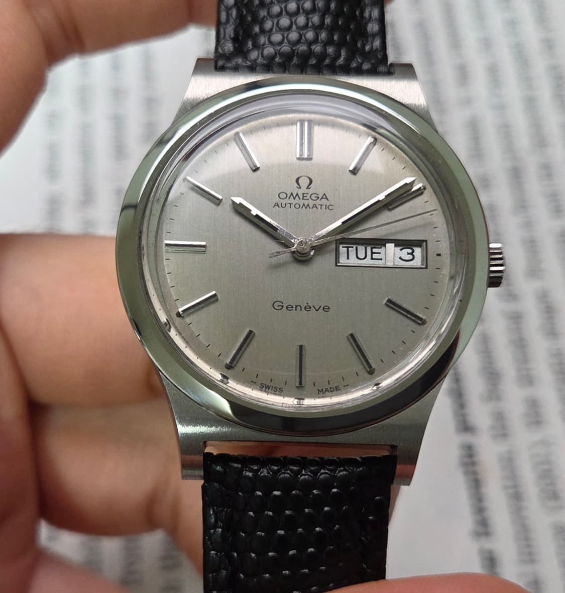 빈티지 오메가 제네브 오리지널 실버판 데이데이트 오토매틱 상품이미지1