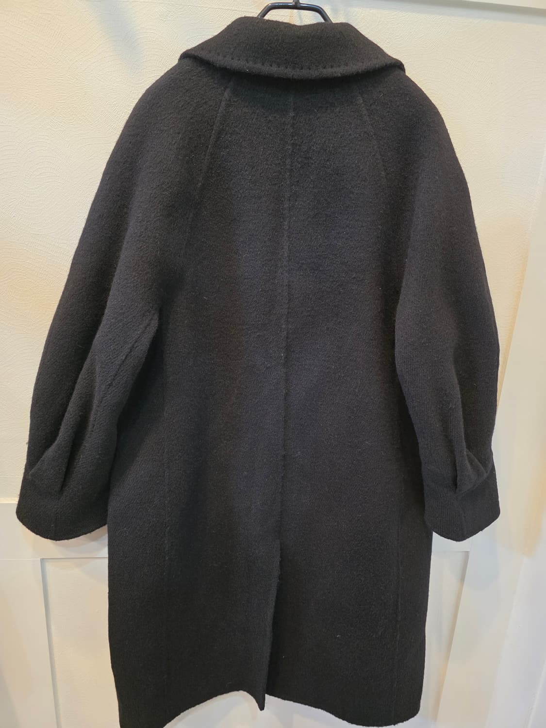 DEWL 알파카 블랙 모직 싱글코트 상품이미지5