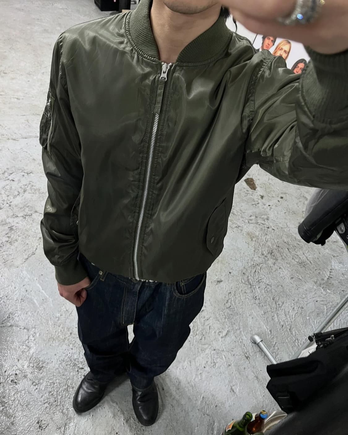 Blue Standard ma-1 bomber jacket 상품이미지2