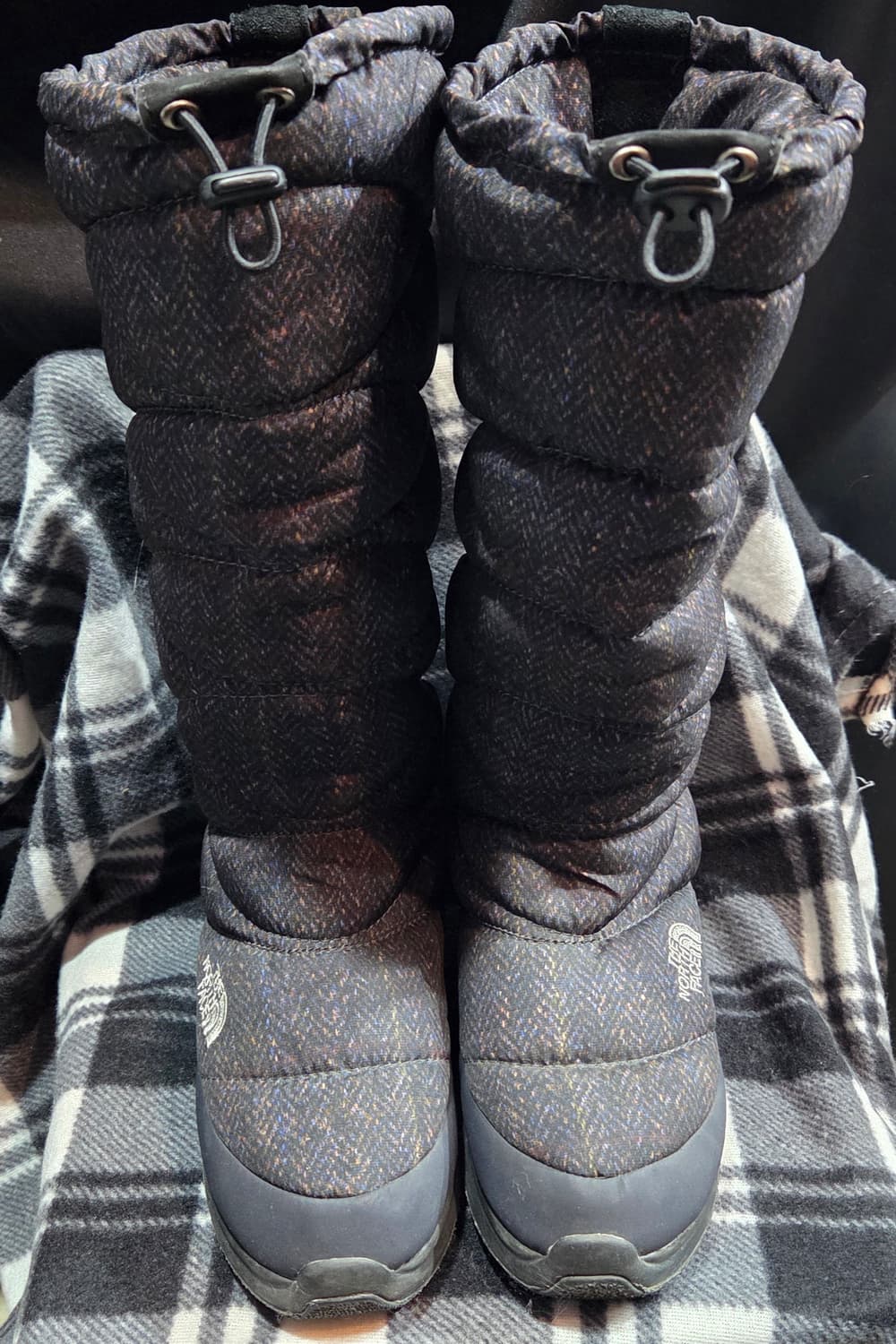 노스페이스 털 부츠 패딩 헤링본 롱부츠 상품이미지1