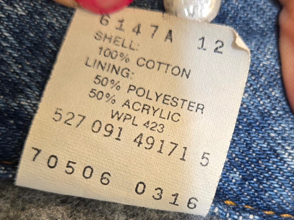 리바이스 70506 빈티지 데님 자켓 40 상품이미지5