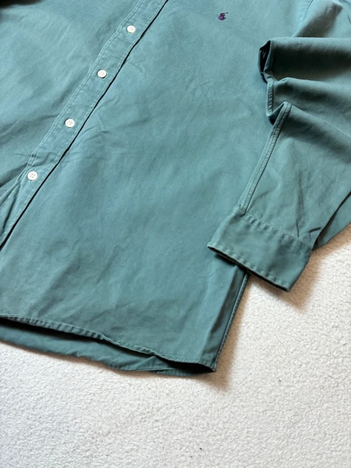 폴로 랄프로렌 90-00's 옥스포드 블레이크 솔리드 셔츠 PN7996 상품이미지4