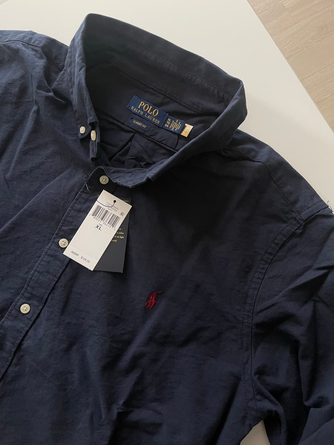 폴로 QR 가먼트다이 옥스포드 셔츠 XL 새상품 상품이미지1