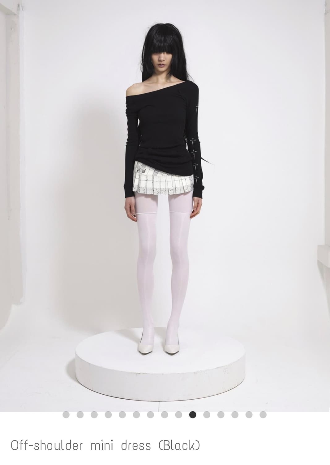 본네 오프숄더 미니 드레스 상품이미지3
