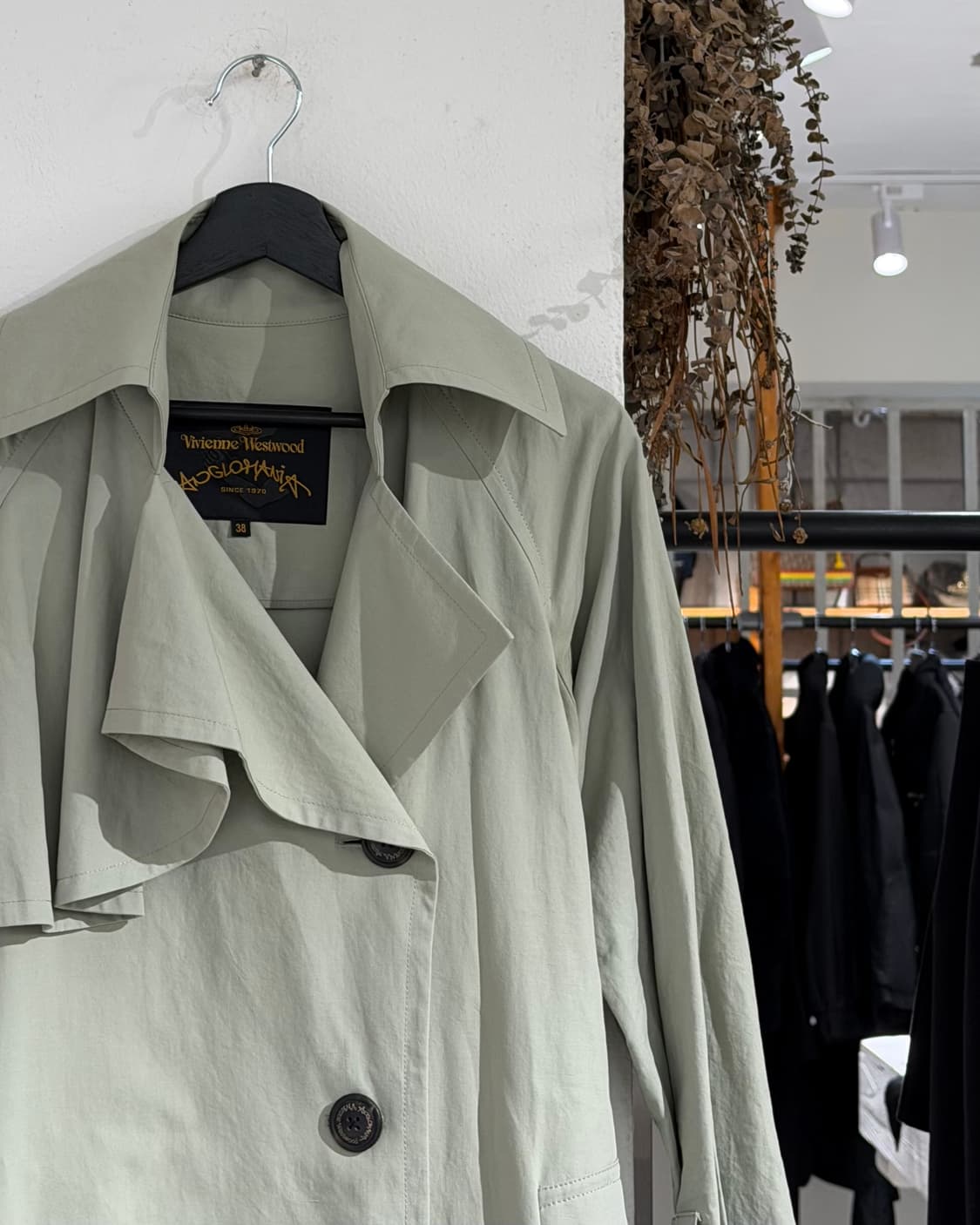 비비안웨스트우드 그린 싱글 트렌치코트  상품이미지3