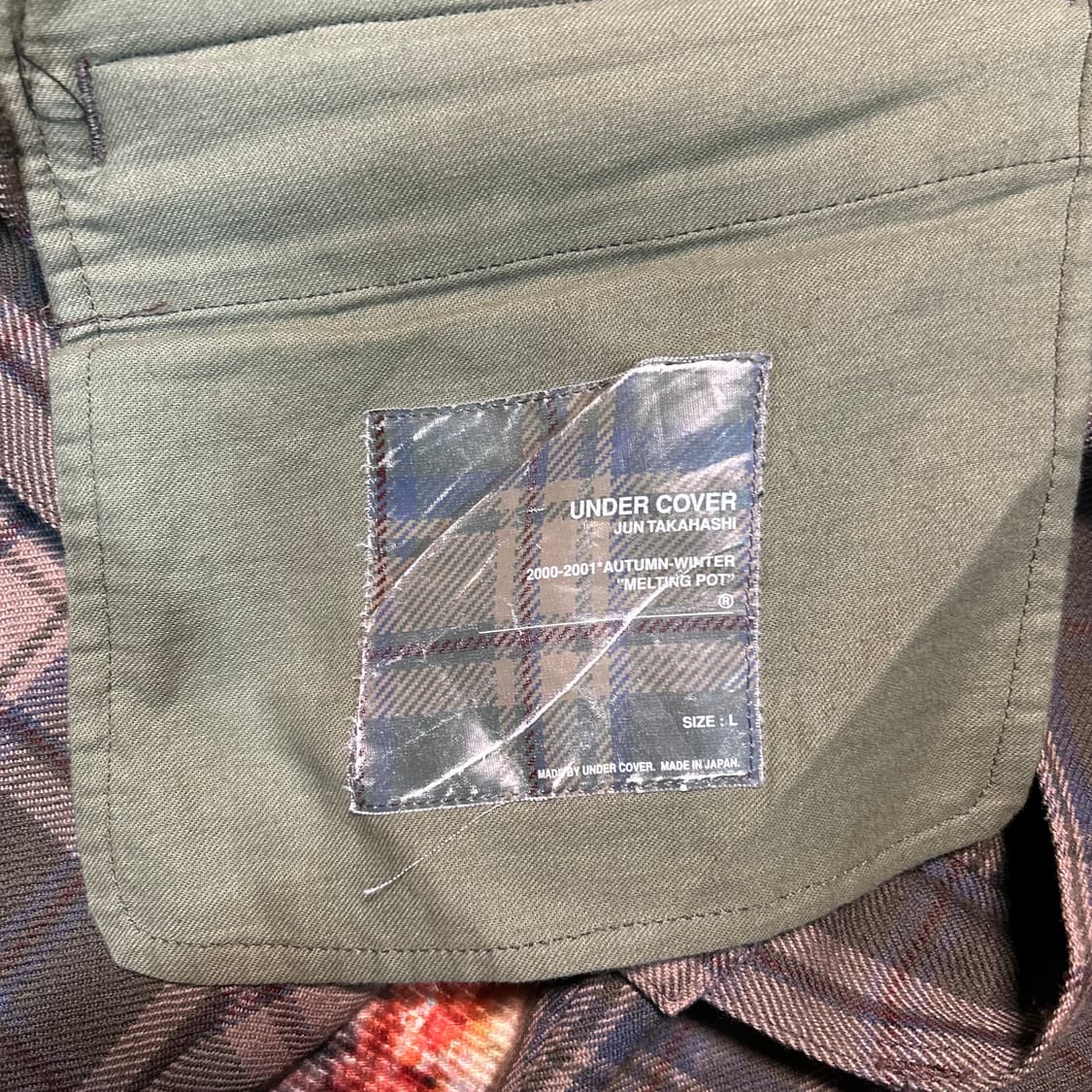 [31] 언더커버 00-01AW  MELTING POT 컬렉션 울 팬츠 상품이미지4