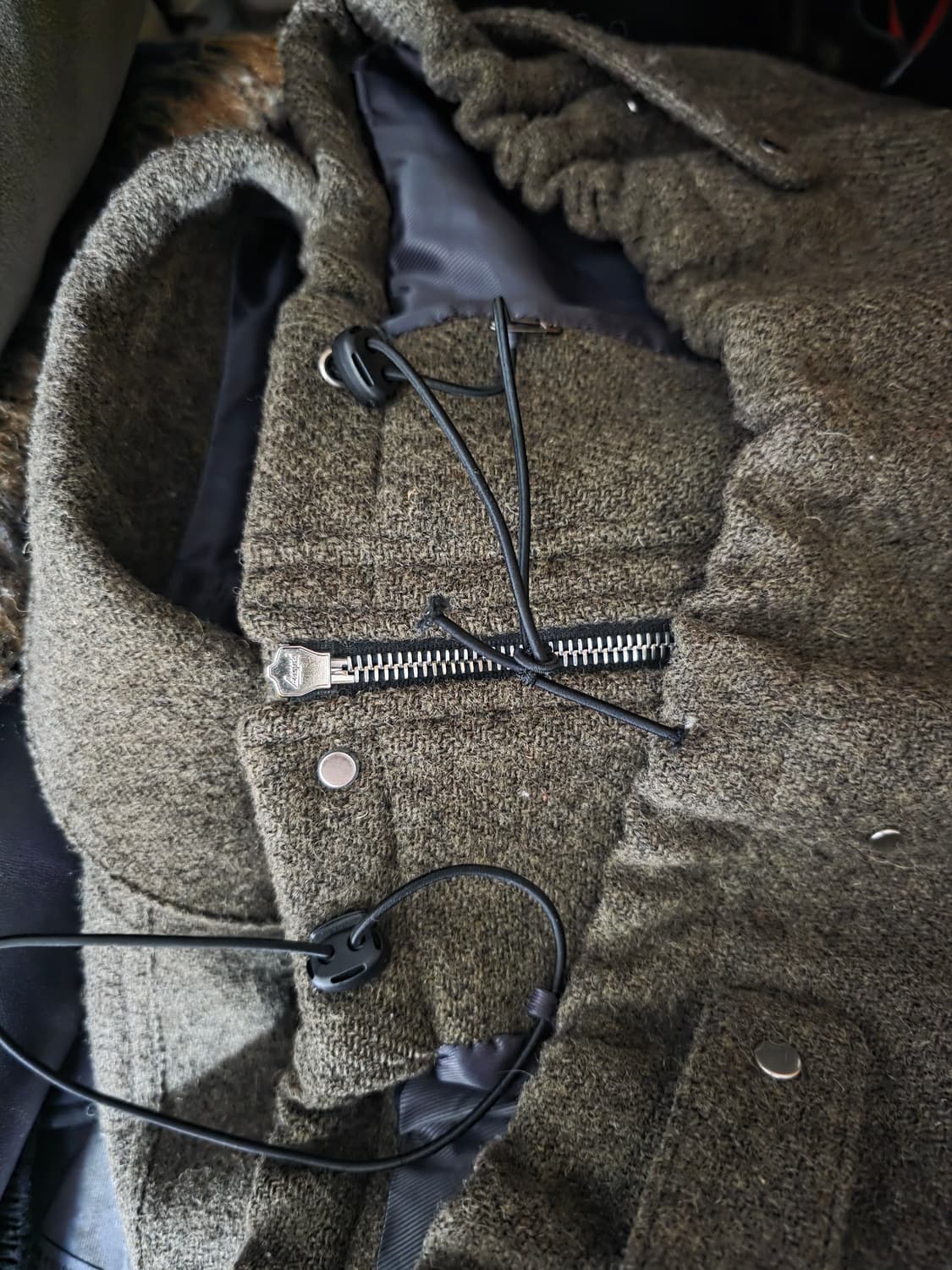 포커페이스 해리스 트위드 오버사이즈 블루종 46 상품이미지4