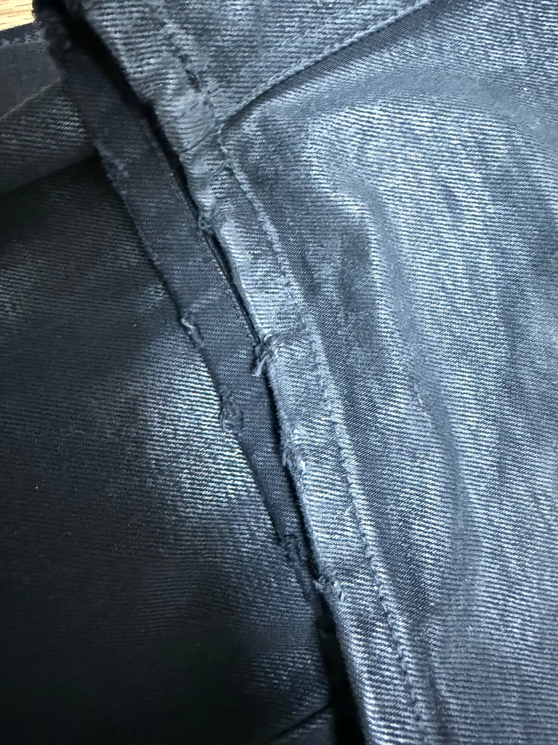 어나더유스 3 레이어드 디스트로이드 진 - 코티드 블랙 1사이즈 상품이미지5