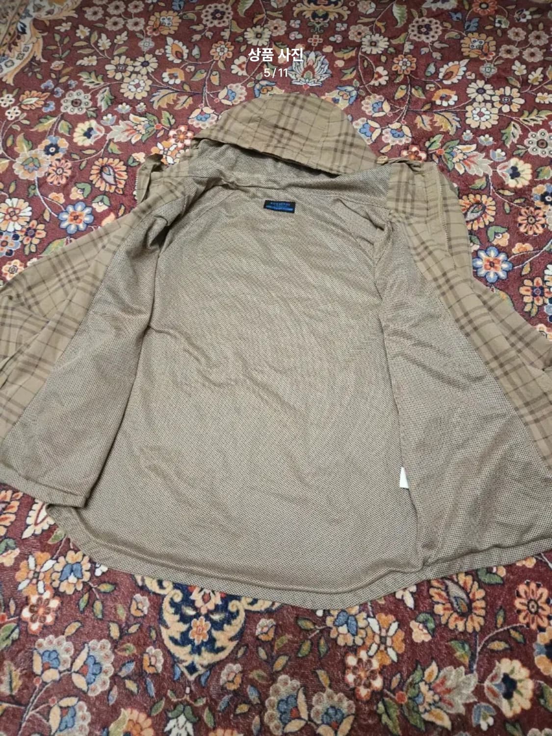 [L] 버버리 블루라벨 노바체크 후드 자켓 상품이미지6