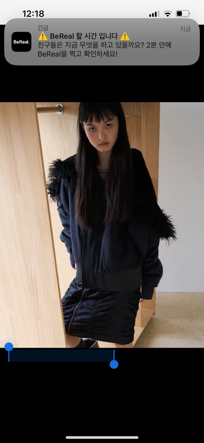 버튼 플라이트 울 파카 [차콜] 상품이미지4