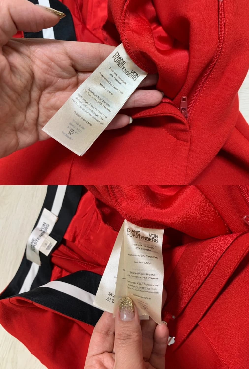 (새제품) DVF 다이앤본퍼스텐버그 하이웨스트 스키니 팬츠 립스틱 레드  상품이미지6