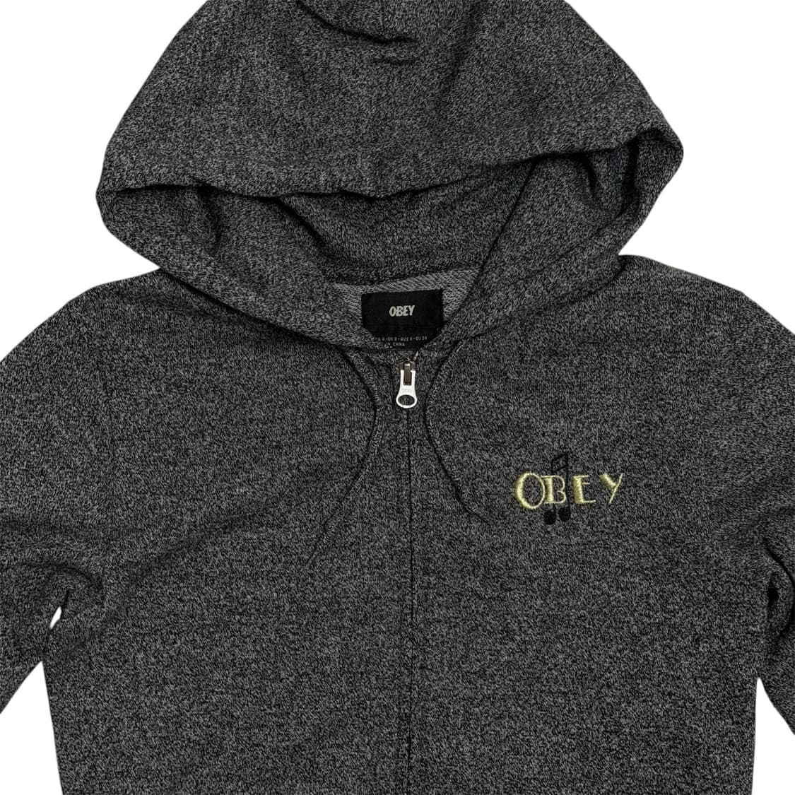 10s OBEY RADIO 자수 그래픽 슬림 후드 집업 상품이미지2