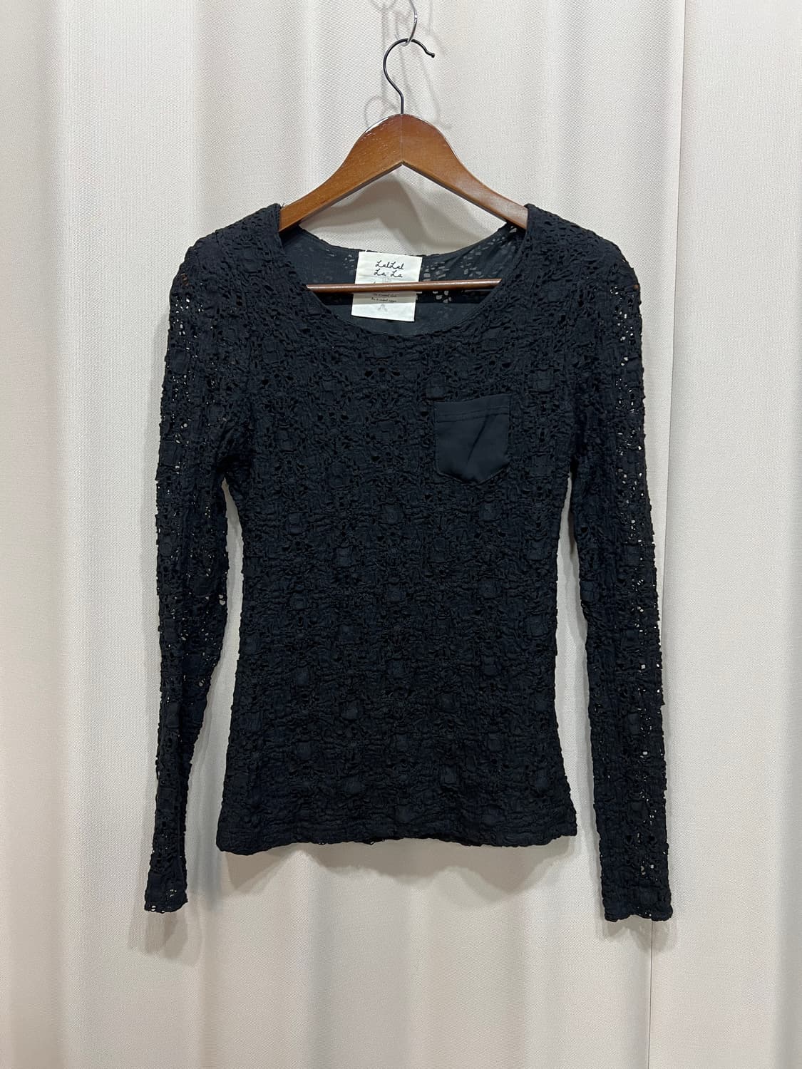 빈티지 여성 펀칭 그물 롱승리브 상품이미지2