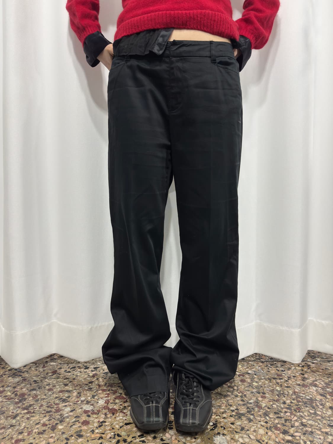 ofuon black slacks 상품이미지1