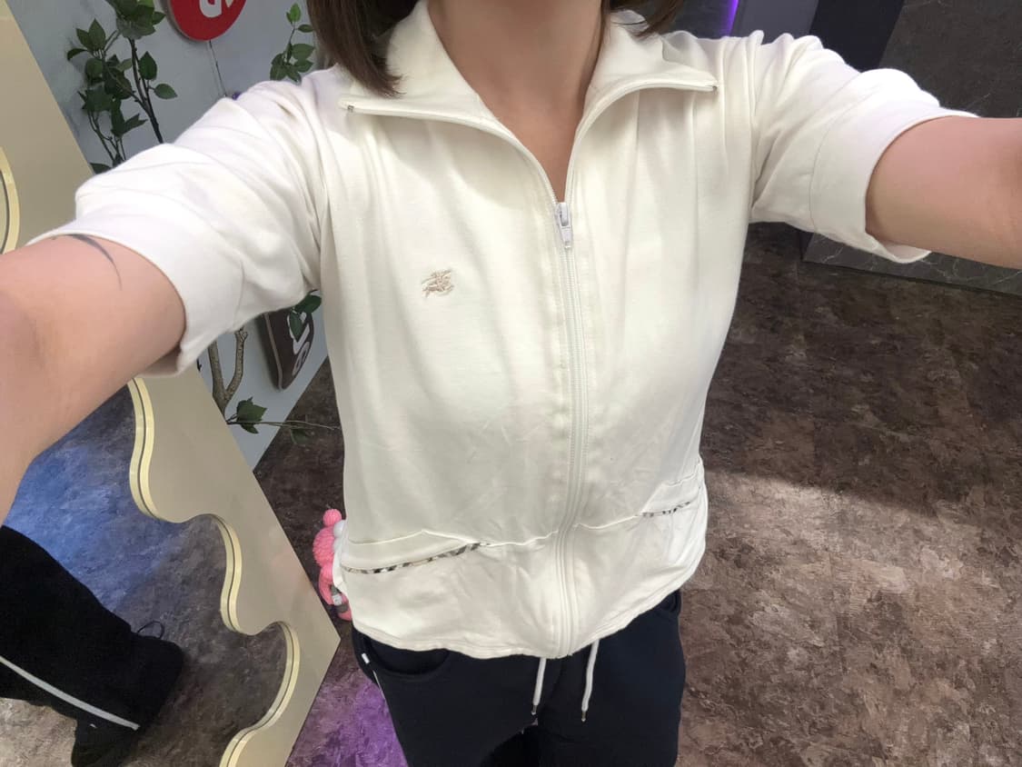 버버리 화이트 여성 반팔집업 상품이미지4