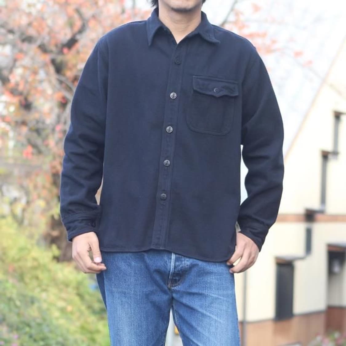 콜림보 Flannel C.P.O Shirts Dark Navy XXL 상품이미지1