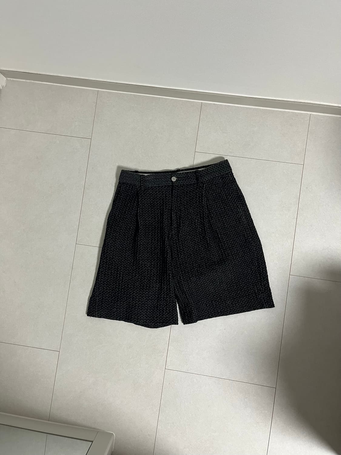 트위드 데님 버뮤다 하프 팬츠 상품이미지8