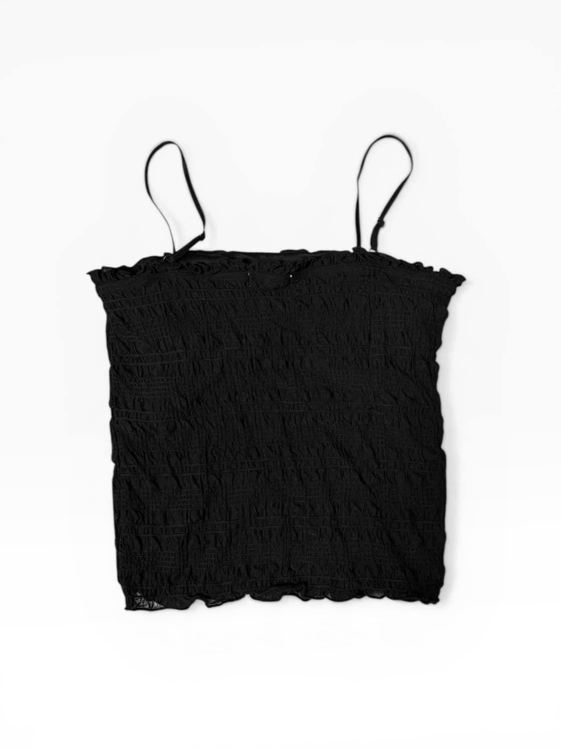 체크 스모크 캡 슬리브리스 상품이미지2