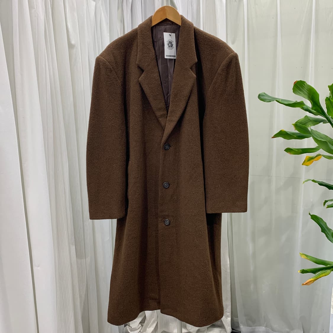 일본 빈티지 Synthetic 울 캐시미어 오버 맥시 롱코트 1740 상품이미지1