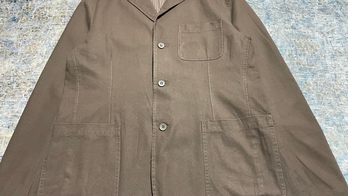 JPN 90s~00s일본 빈티지 아메카지 퍼슨즈진스 브라운 워크 자켓 M 상품이미지6