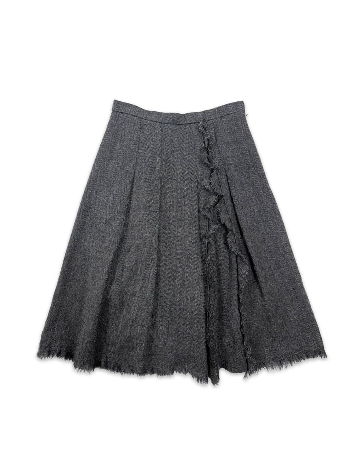 빈티지 그레이 프릴 플리츠 스커트 상품이미지1