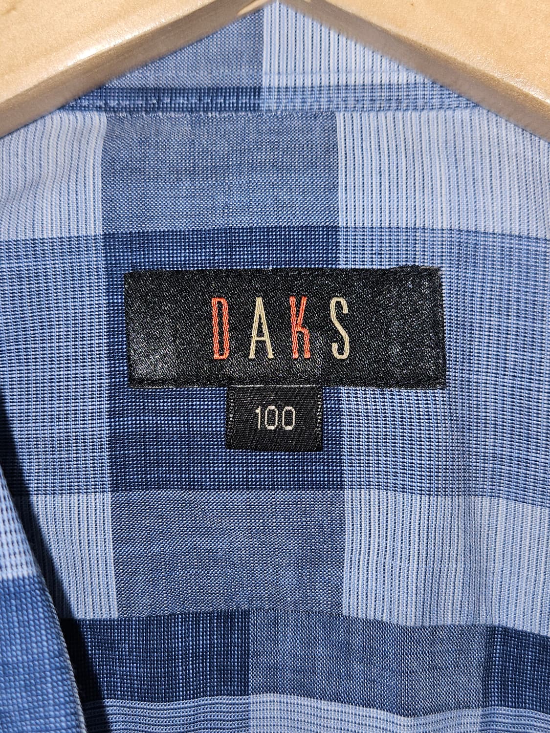 닥스 DAKS 기능성 반팔셔츠 체크블루 코튼 클래식 100 상품이미지4
