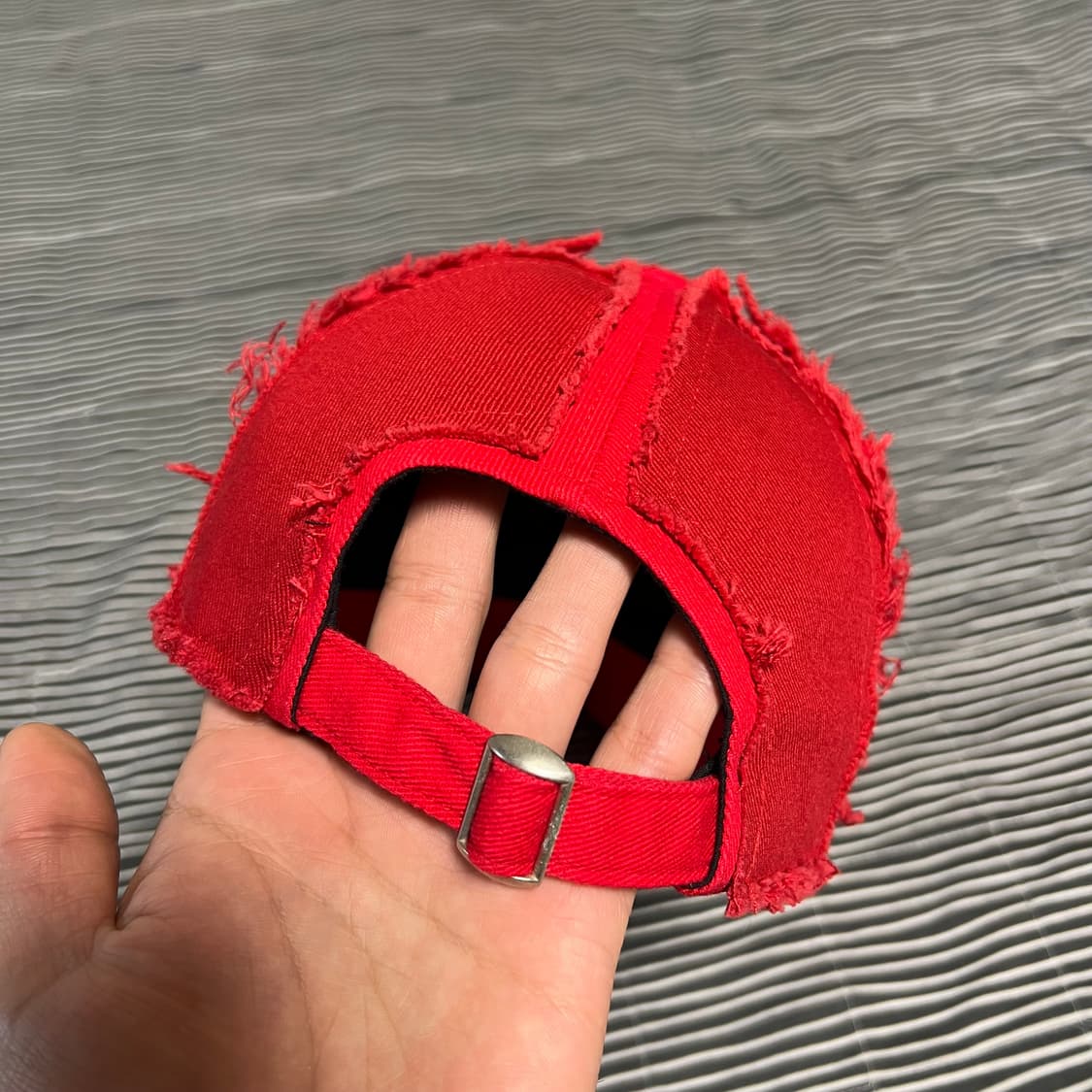 인세인개러지 X 노우웨이브 그런지 볼캡 레드 상품이미지5