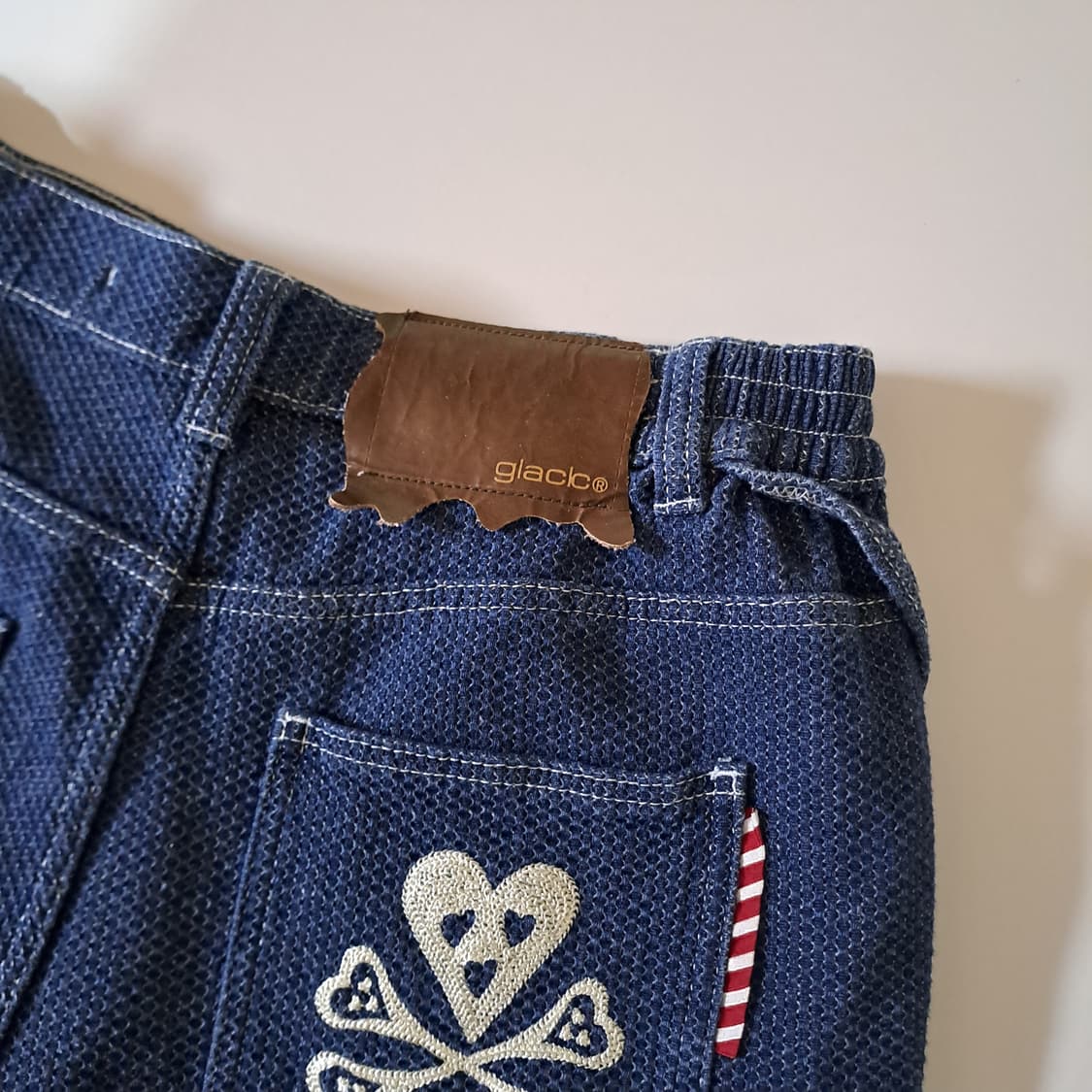 (택포) 글랙 본하트 자수 데님팬츠 M 32-34 A920 상품이미지8