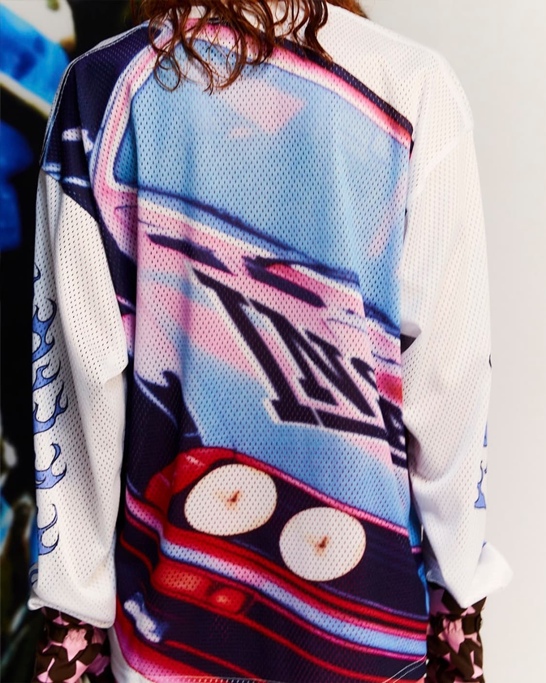 인세인개러지 x 커버낫 MOTO MESH LONG SLEEVE_WHITE 상품이미지3