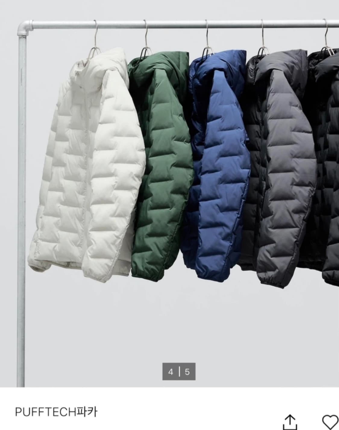 PUFFTECH 유니클로 퍼프테크 파카 s 화이트 상품이미지1