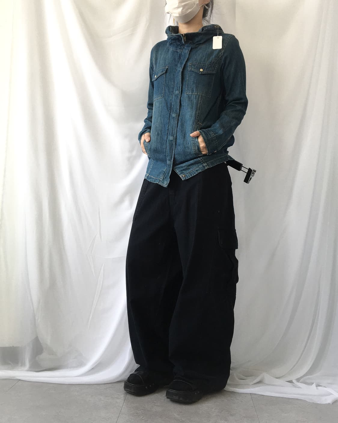 Big size navy cargo pants 상품이미지8