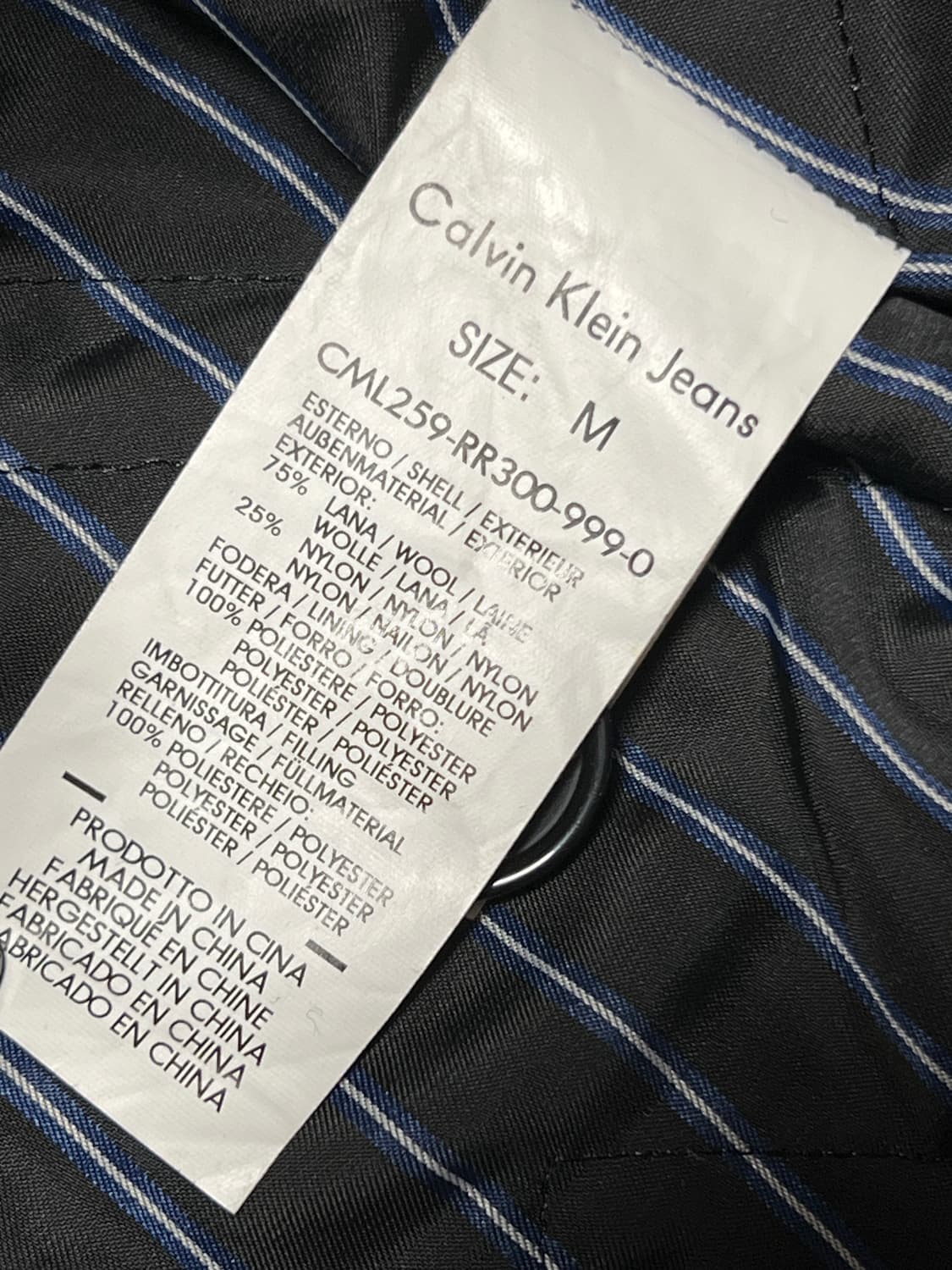 캘빈클라인진스 하프 울코트 M 블랙 상품이미지9