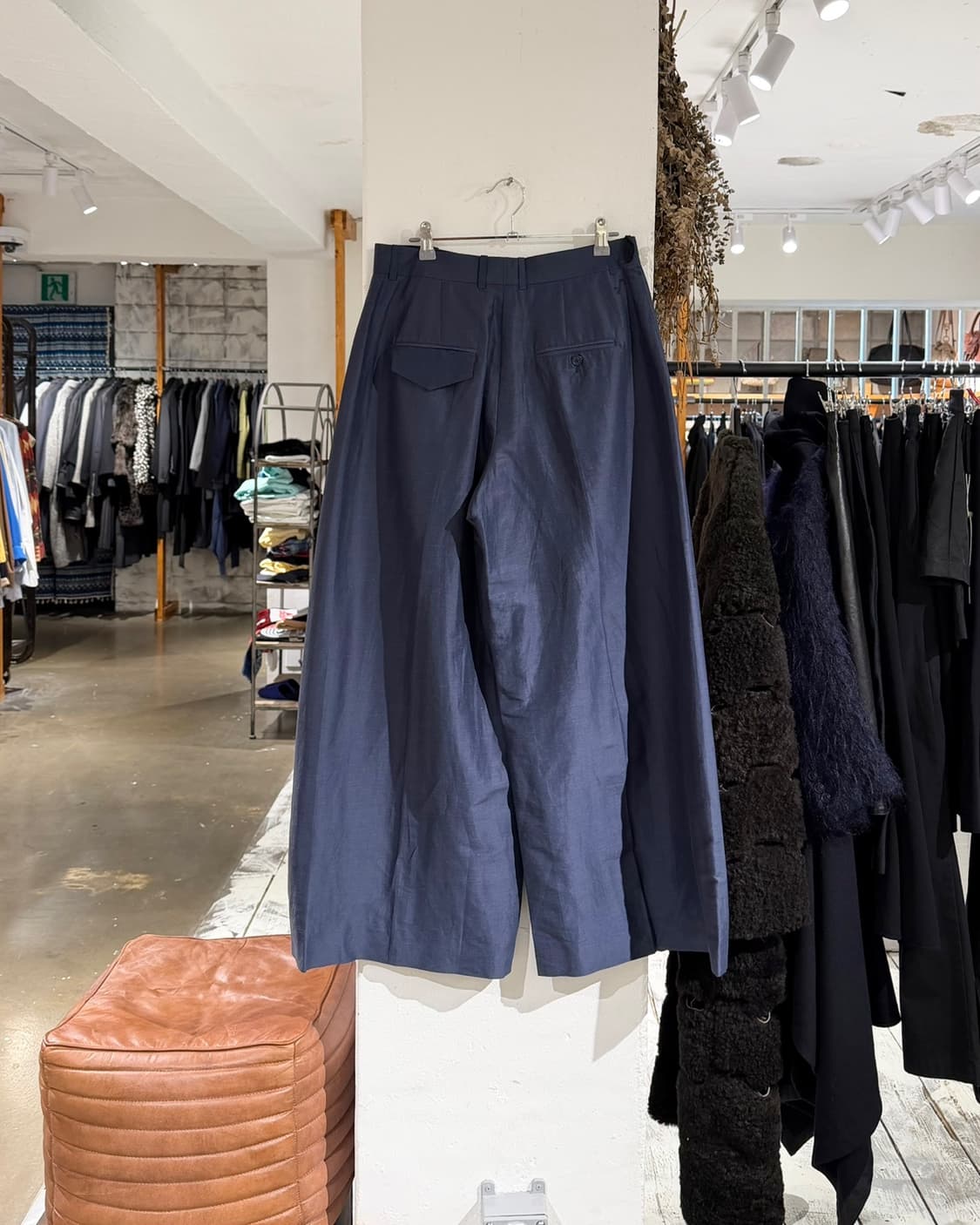 셀린느 네이비그레이 코튼 린넨 와이드 팬츠  상품이미지7