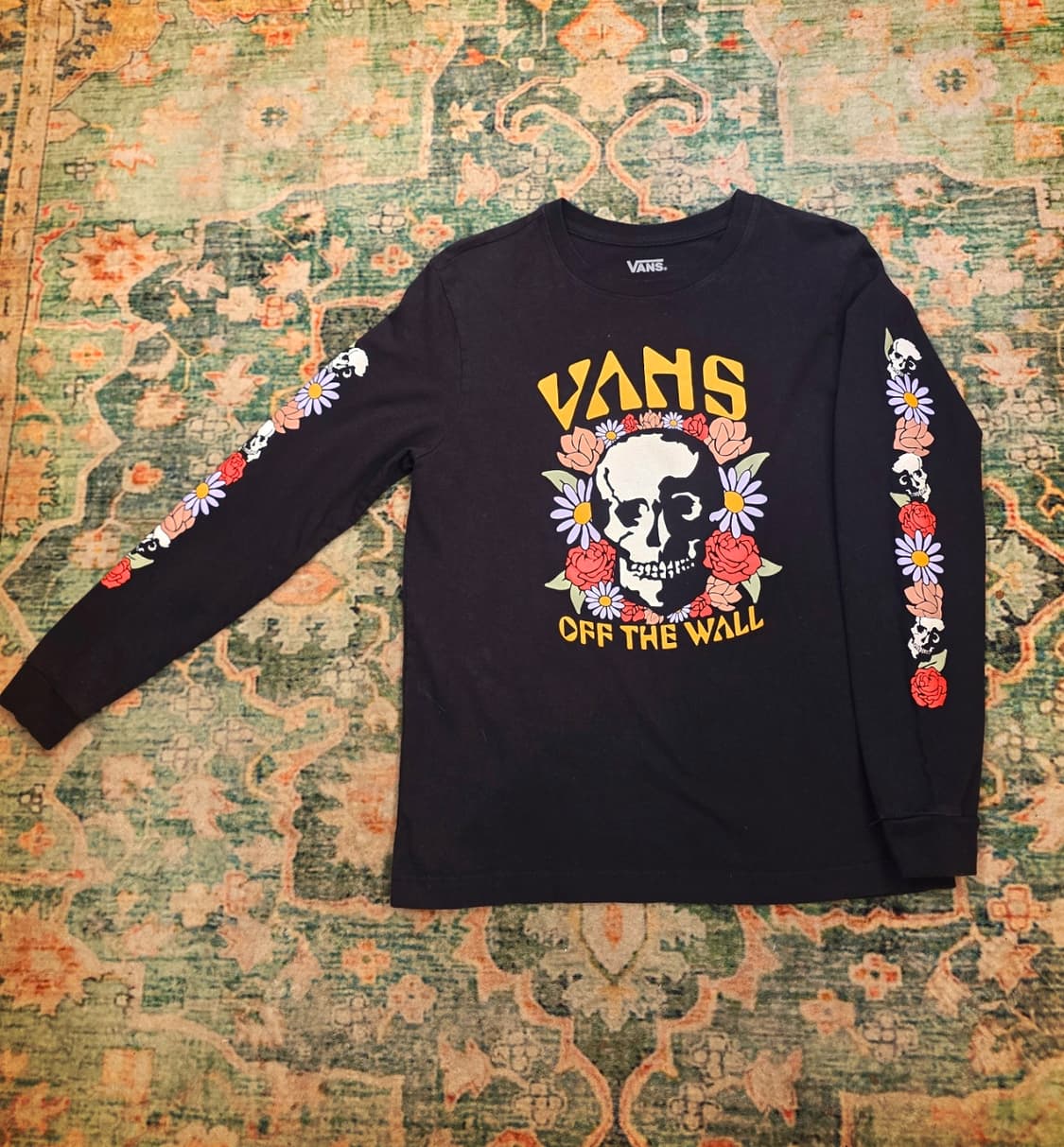 반스 Vans Floral Skull 반스 플로럴 스컬 긴팔티셔츠 상품이미지2