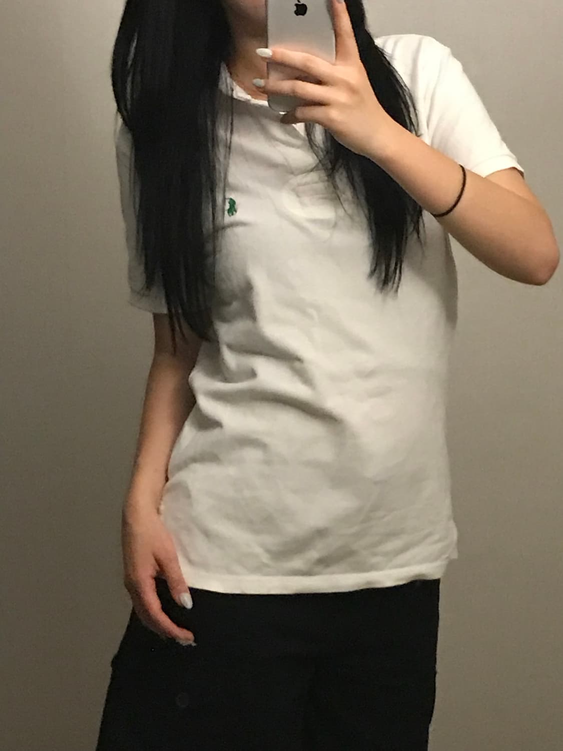 폴로 pk 반팔 카라티 화이트 그린 상품이미지1