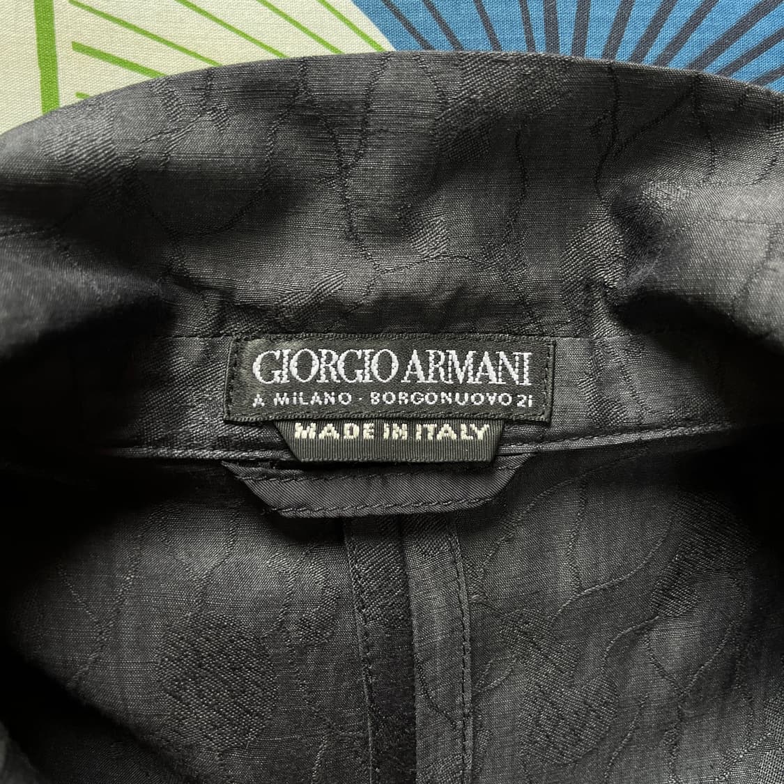 90s Giorgio Armani 실크 자카드 여름 블레이저 상품이미지8