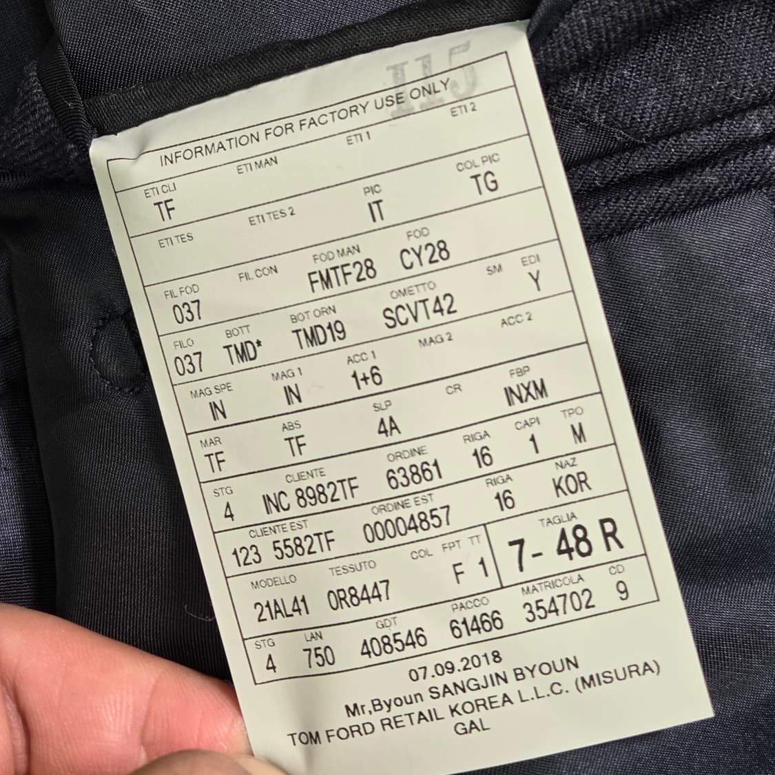 TOM FORD WINDSOR SUIT 톰포드 윈저 수트 (48) 상품이미지5