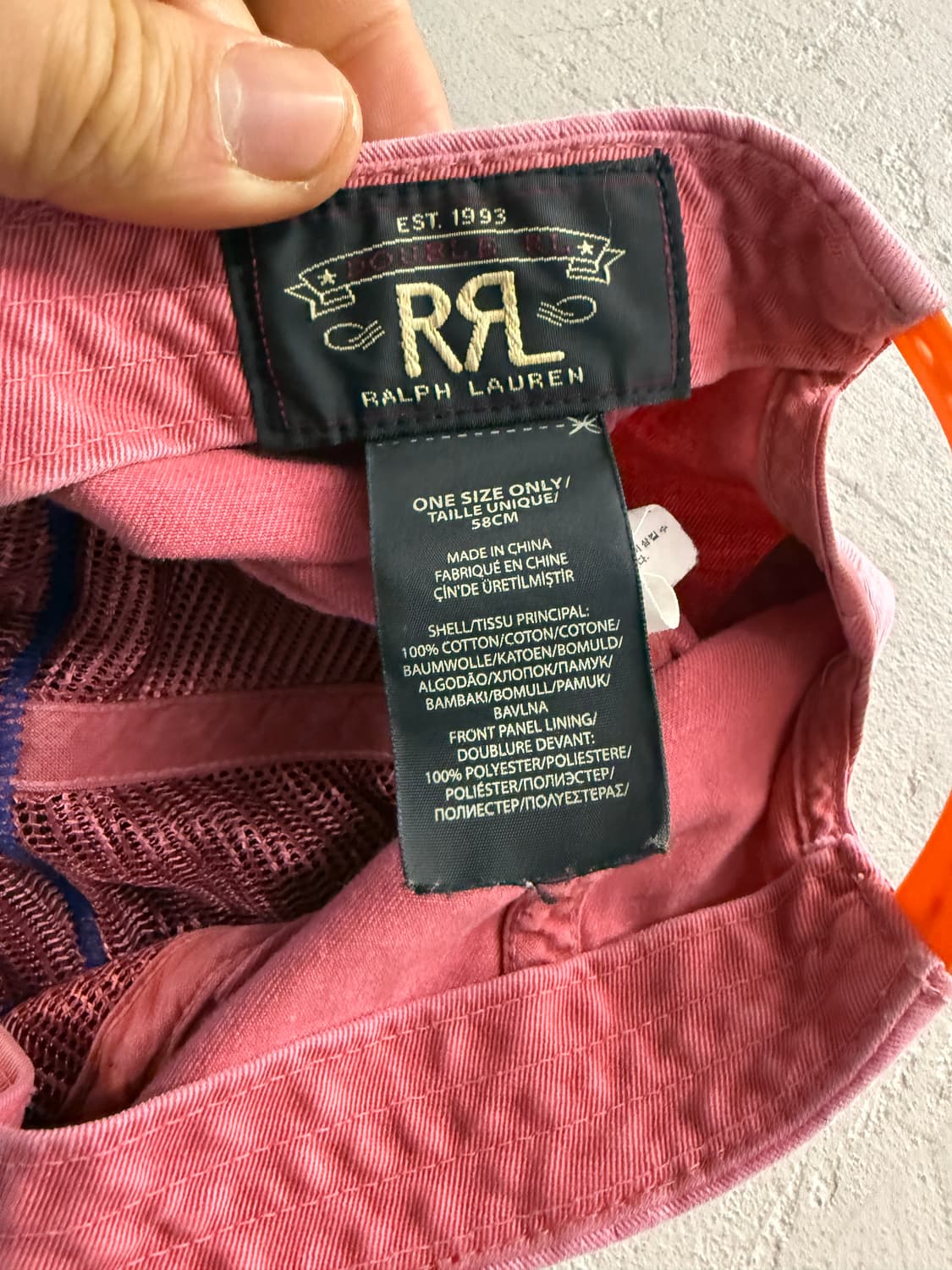 RRL 더블알엘 빈티지 핑크 가먼트 다이 트러커 캡 상품이미지3