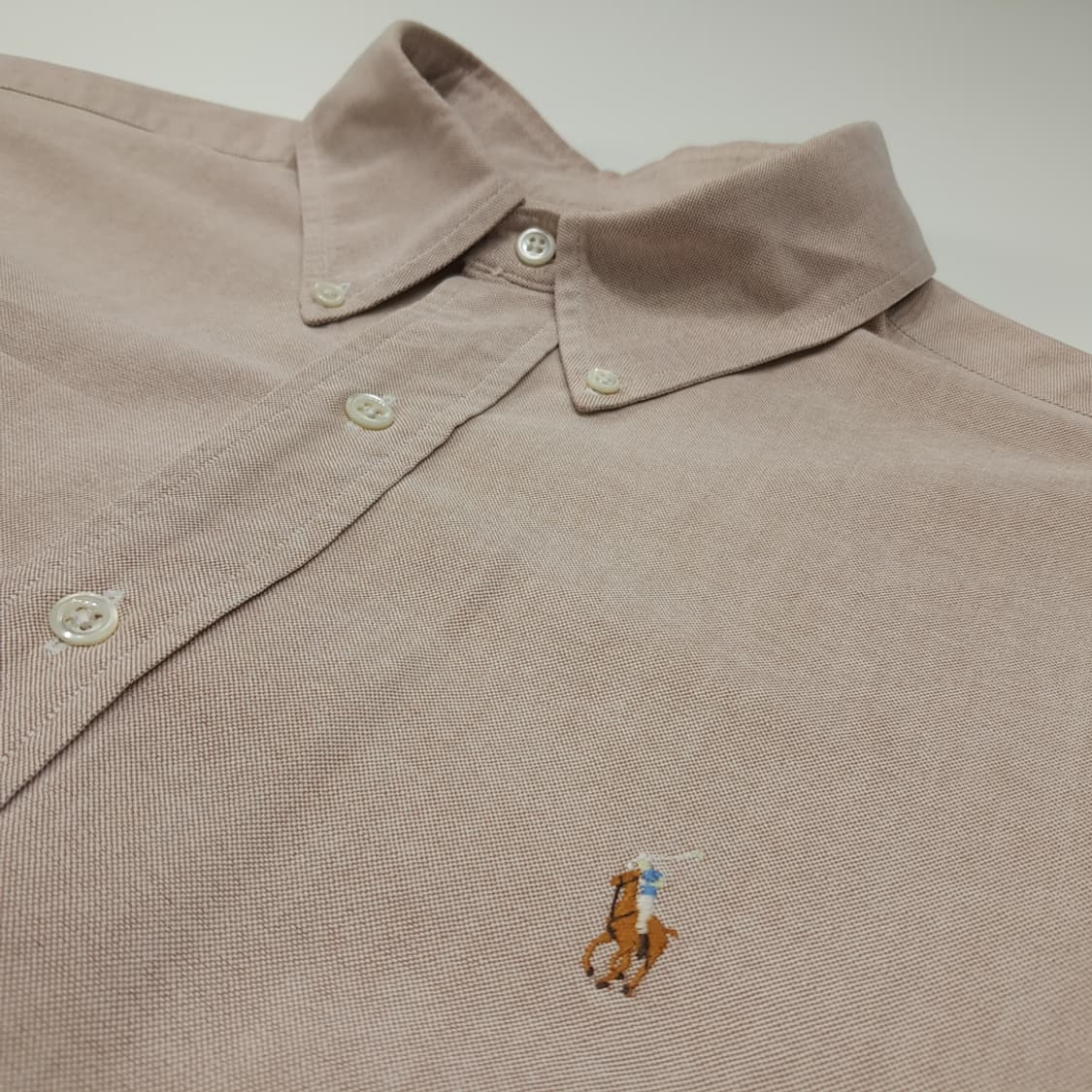 CN853 XL 폴로 랄프로렌 카프치노 브라운 긴팔 셔츠 남방 상품이미지5
