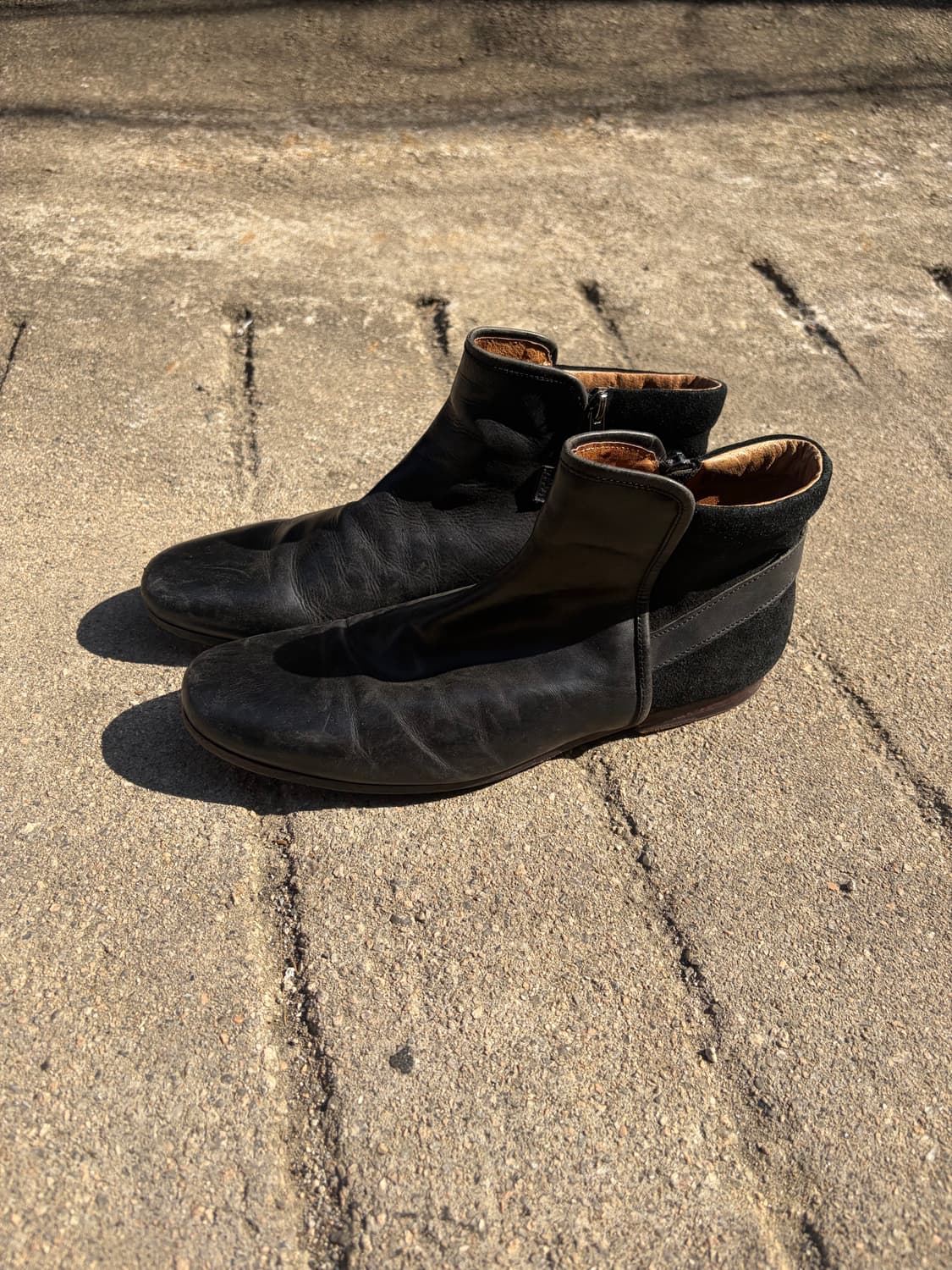 Schmoove 블랙 레더 집업 앵클 부츠 275mm 상품이미지2