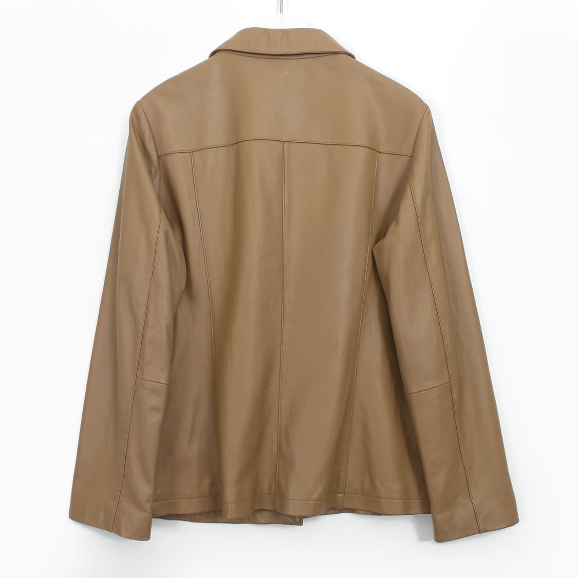 Azzurro 빈티지 베이지 리얼 양가죽 싱글 자켓﻿ 상품이미지6