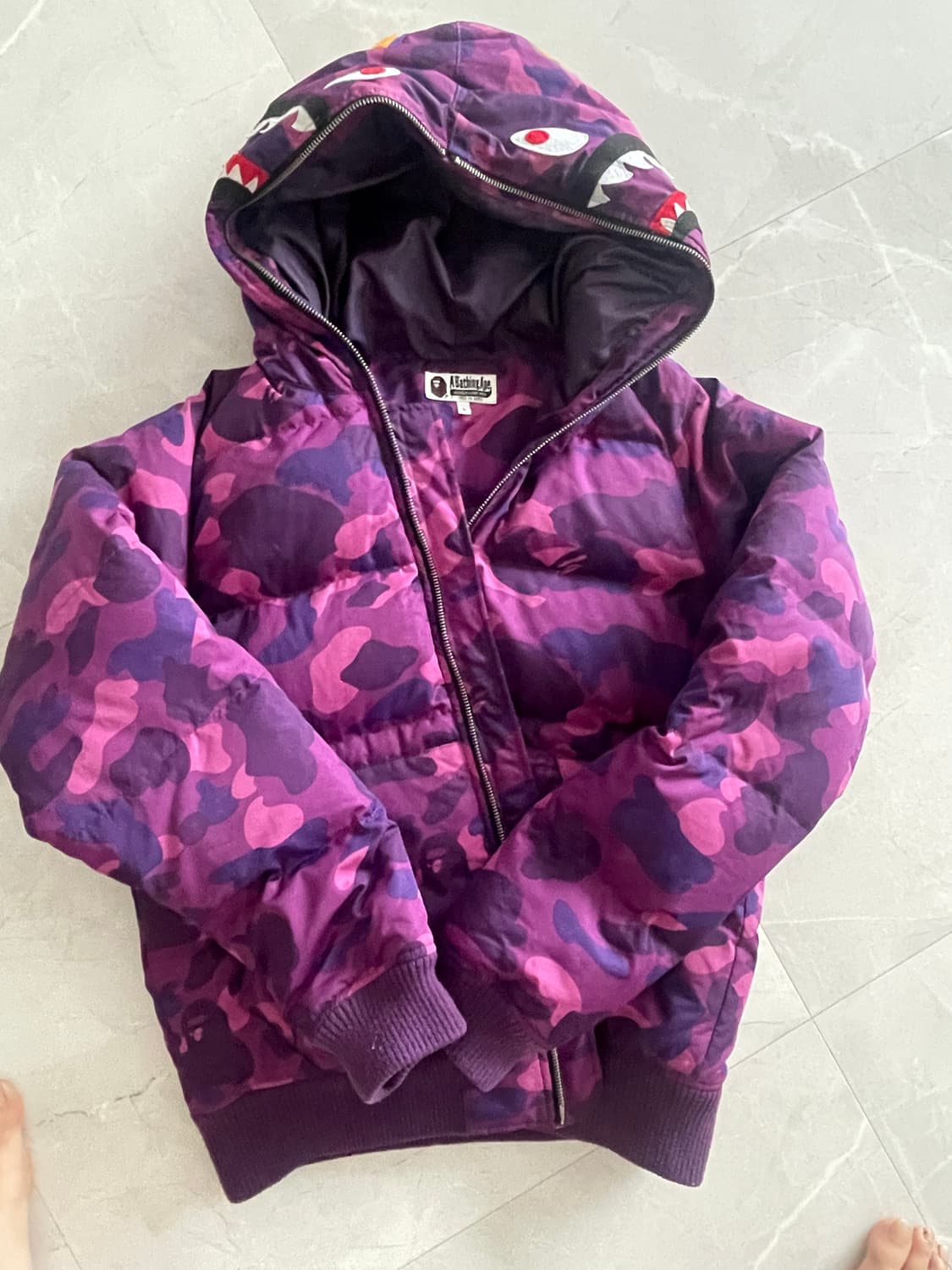 베이프 카모 퍼플 샤크패딩 상품이미지1