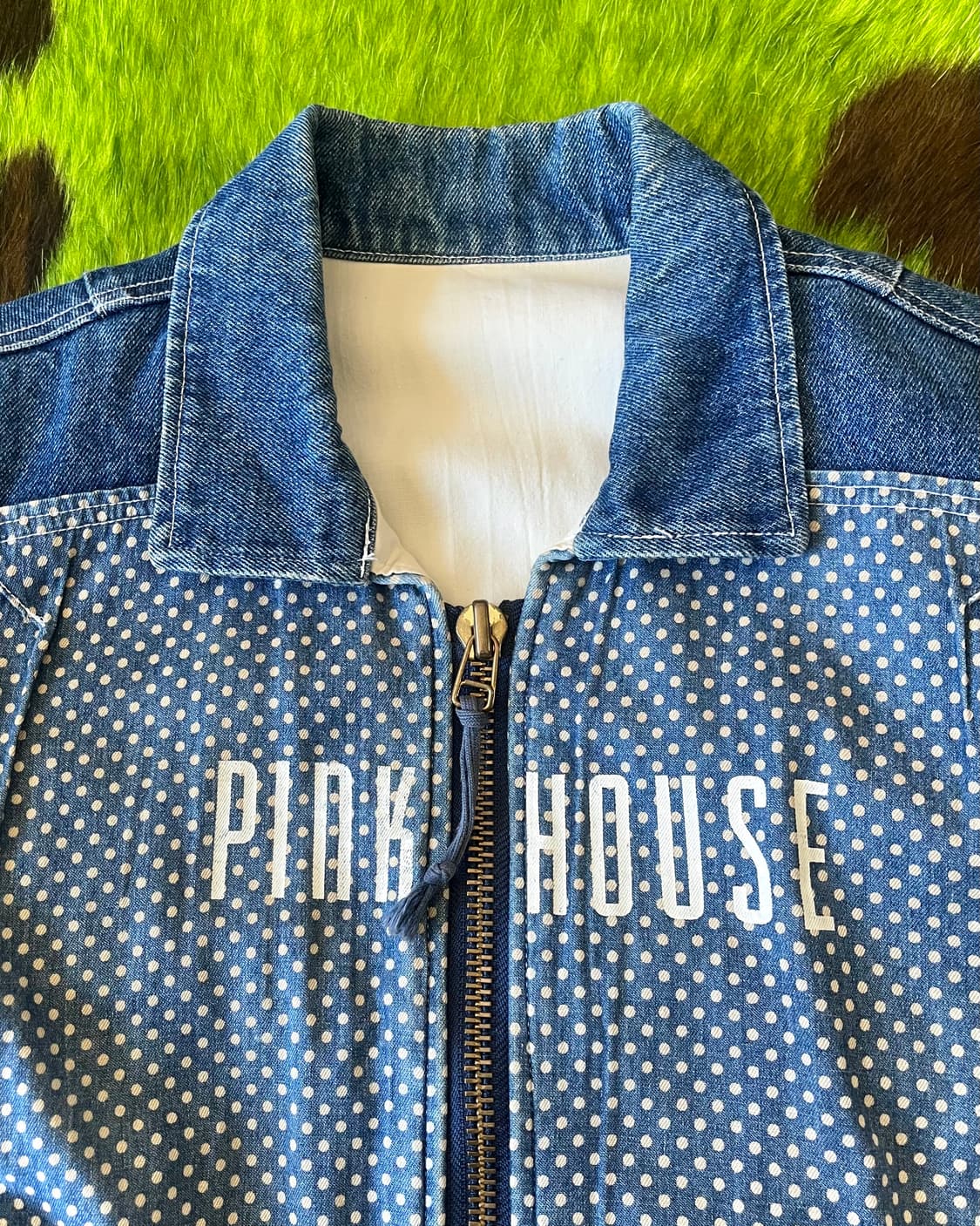 90s PINK HOUSE by KANEKO ISAO Denim Ma-1 상품이미지5