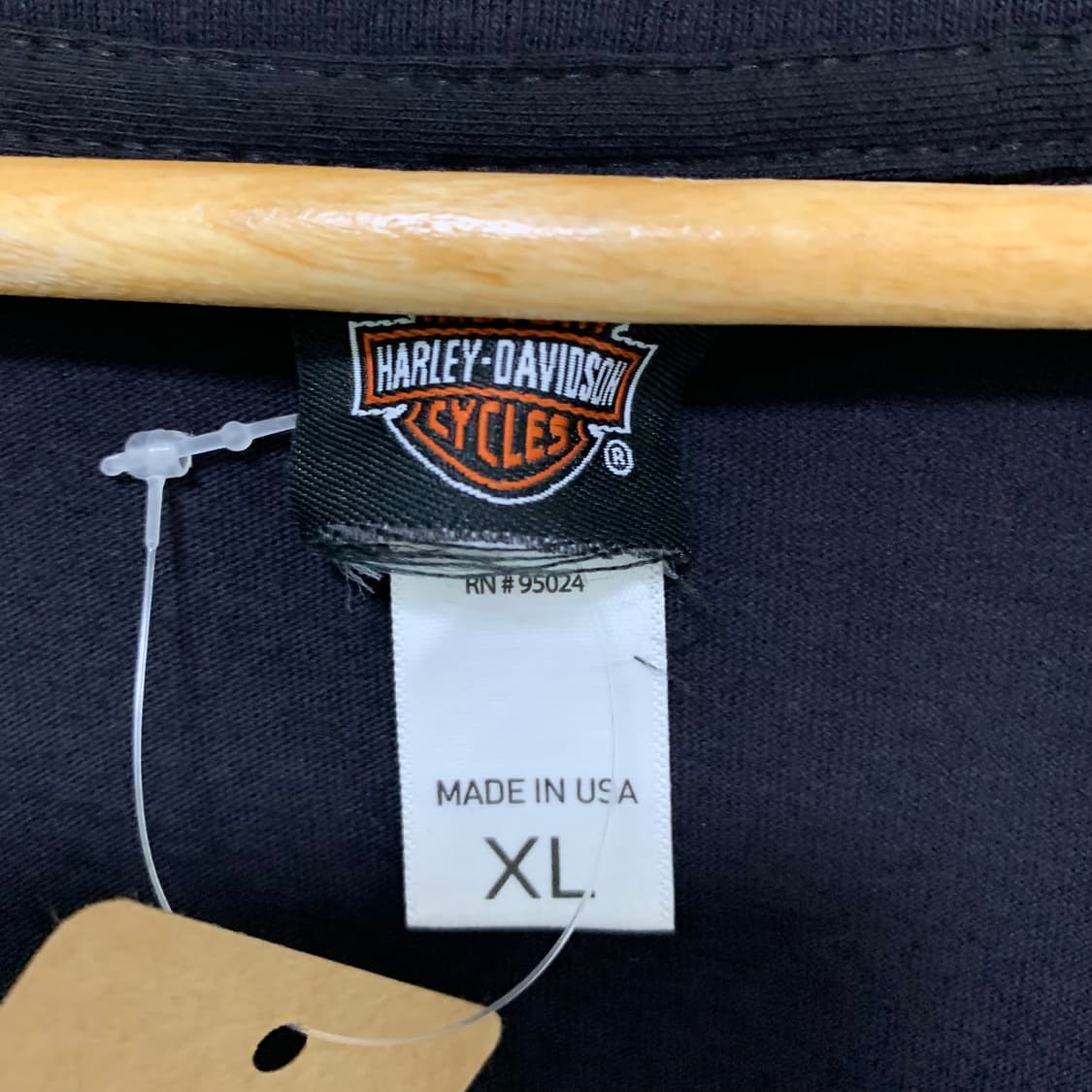 할리데이비슨 빈티지 블랙 반팔 브이넥 티셔츠 XL 남녀공용 상품이미지5