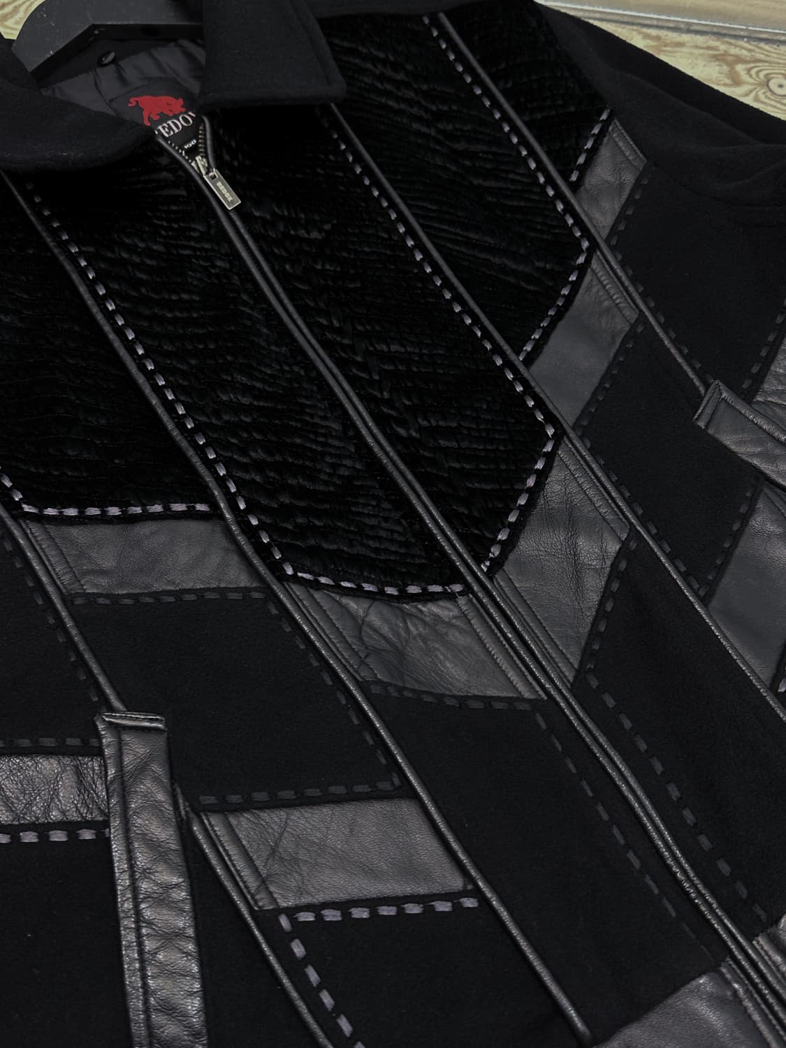 레드옥스 90‘s 레더 디테일 울 자켓 상품이미지4