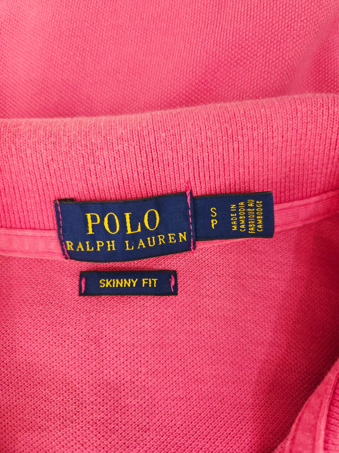 폴로 랄프로렌 핑크 빅포니 스키니핏 반팔 카라티 상품이미지7