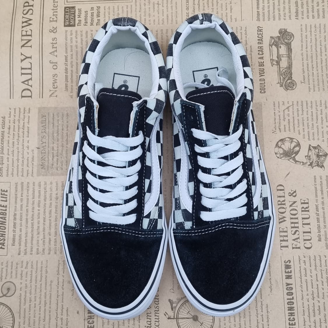 반스 올드스쿨 체커보드 남성스니커즈255 상품이미지2