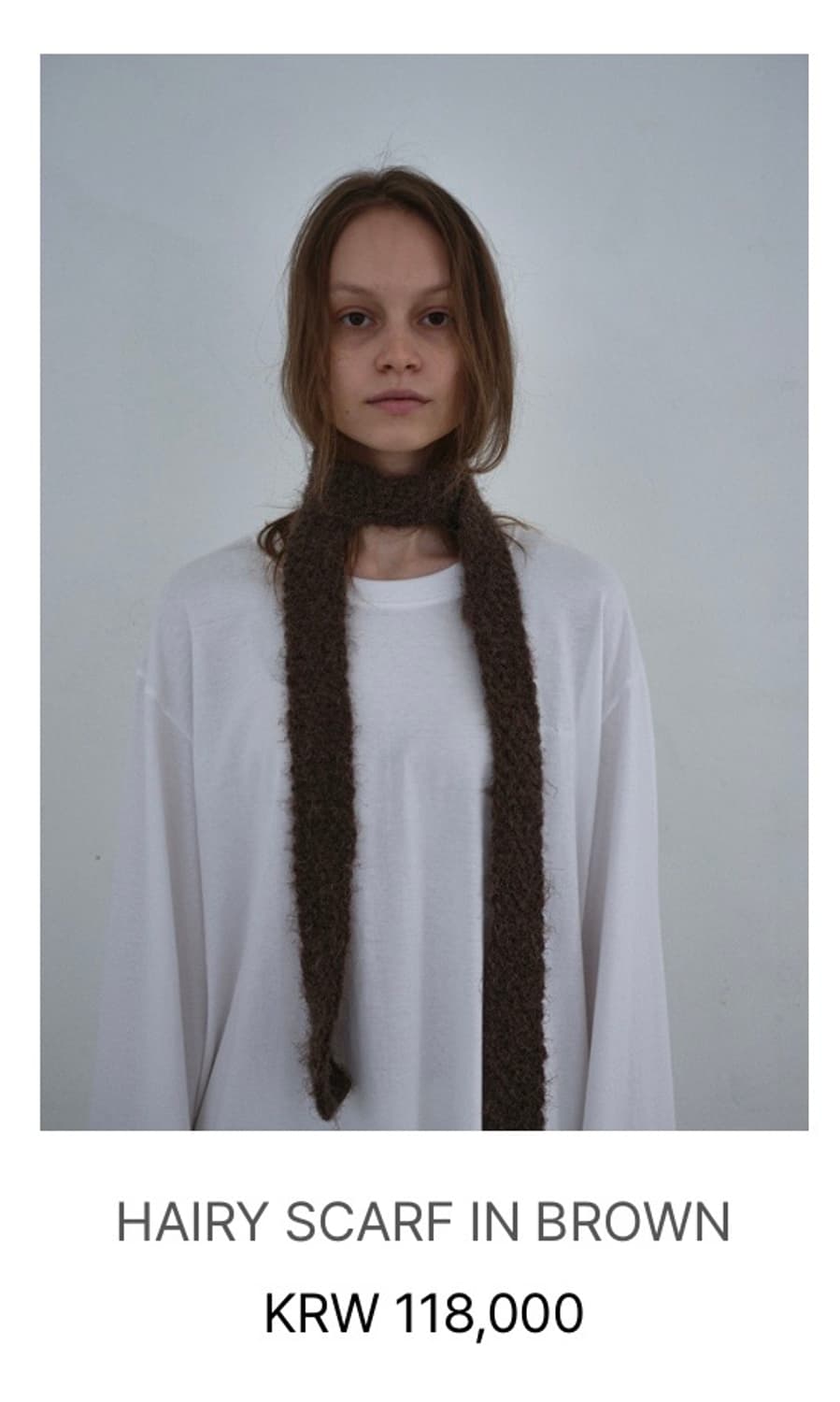 nothing everything hairy scarf Brown 상품이미지1