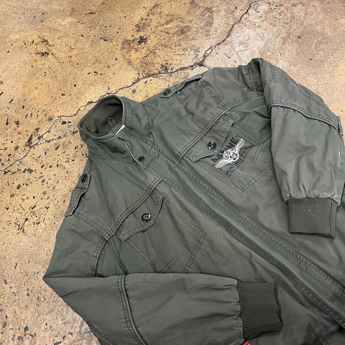 [정품/L] 캠프5 카키색 MA-1 스타일 점퍼 b19 상품이미지1