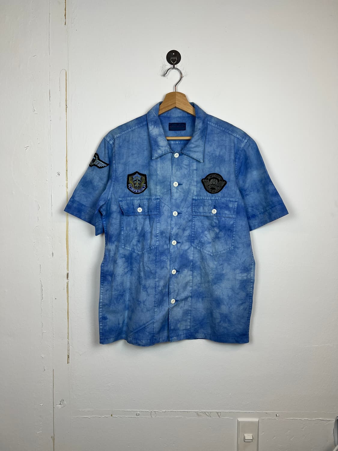 T217 JPN GRACEBLUE 패치포인트 반팔셔츠 OS 상품이미지1